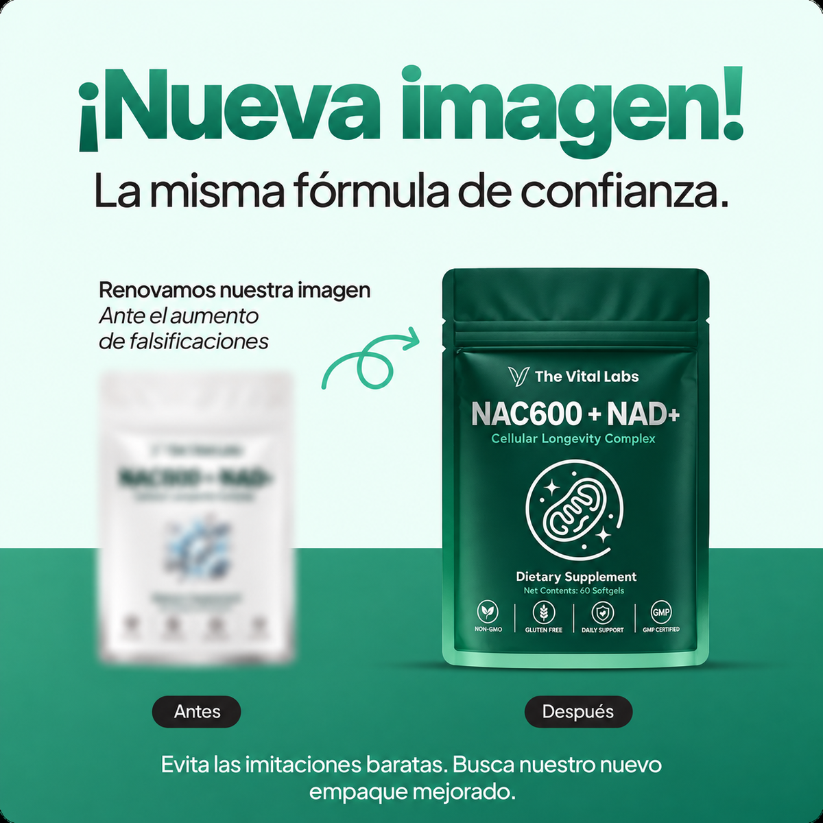 Cápsulas de NAC600 y NAD+