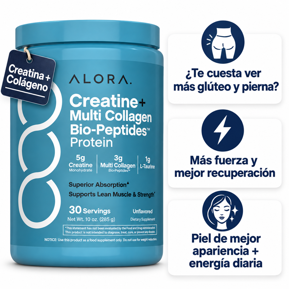 Alora™ Creatina para Glúteos y Piernas