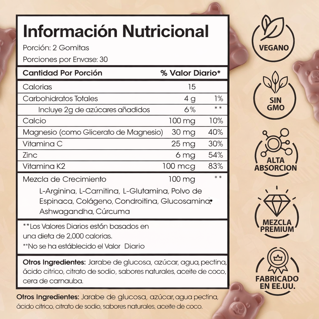 Gomitas de Crecimiento Óseo™
