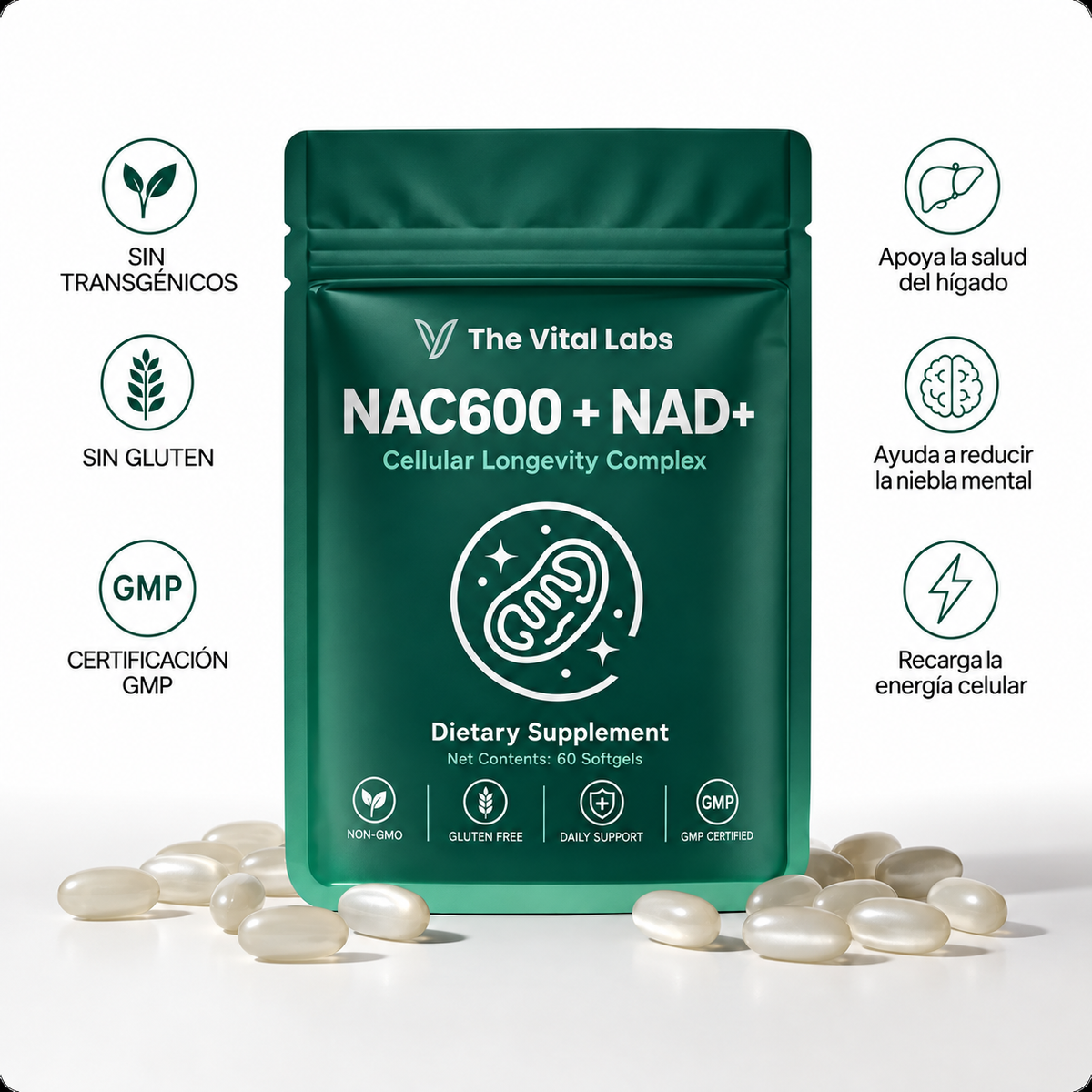 Cápsulas de NAC600 y NAD+