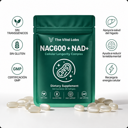 Cápsulas de NAC600 y NAD+
